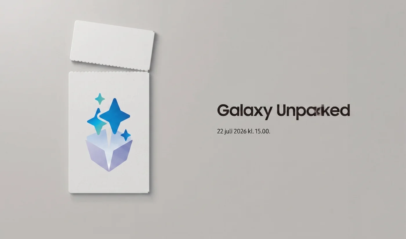 Bild på inbjudan till Galaxy Unpacked 22 juli 2026 kl. 15.00.