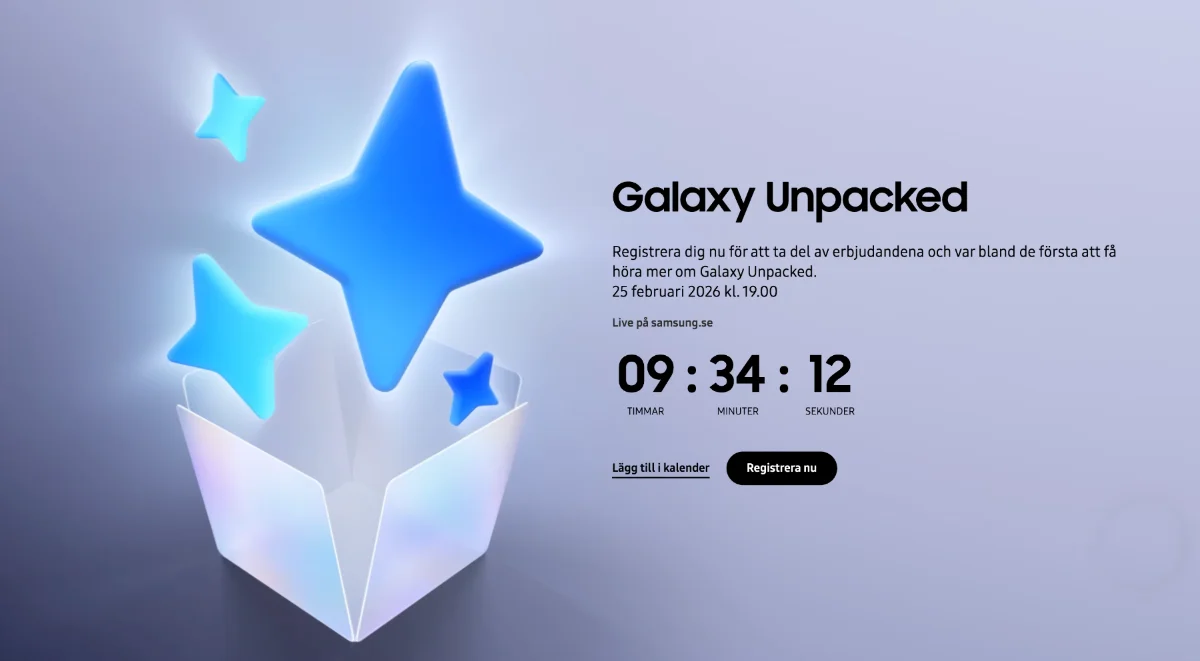 Samsung Galaxy Unpacked nedräkning