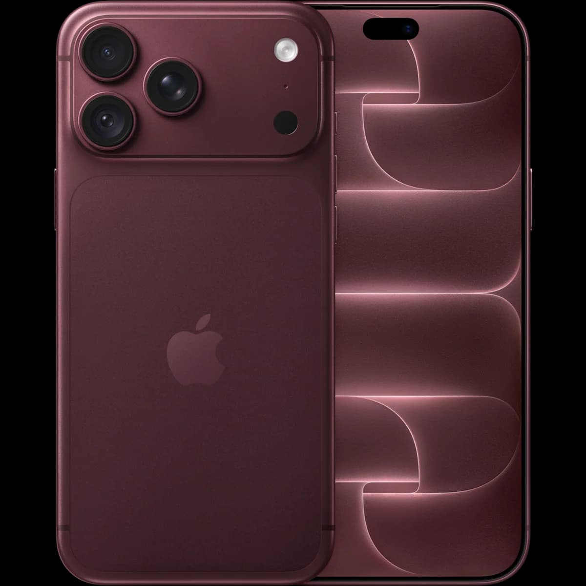 iPhone 18 Pro Max i Bourgogne, fram- och baksida