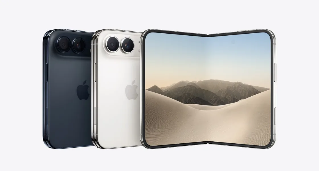iPhone Duo i natthimmel och stjärnvit, en uppfälld